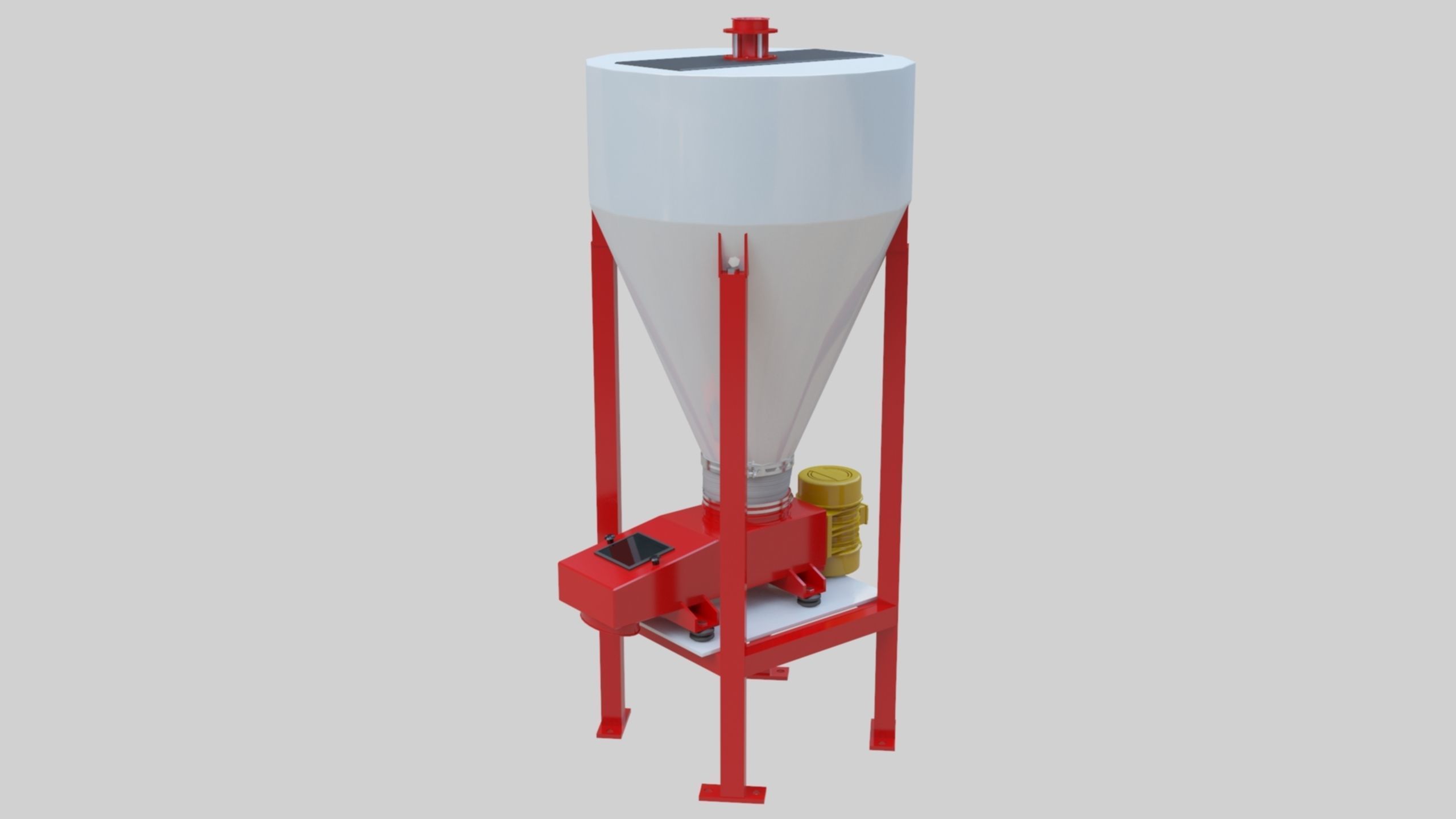 Vibro Feeder - Wheat Grain Flour Milling Machine Low-poly 3D model_1