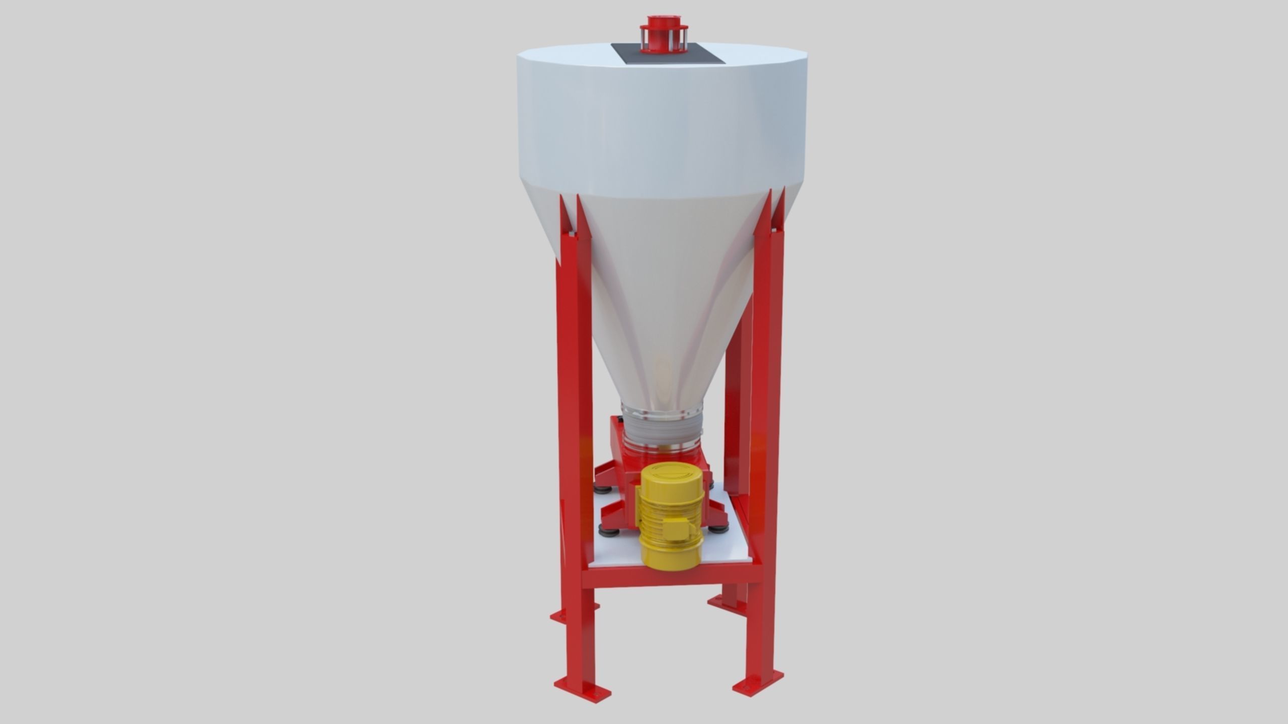 Vibro Feeder - Wheat Grain Flour Milling Machine Low-poly 3D model_6