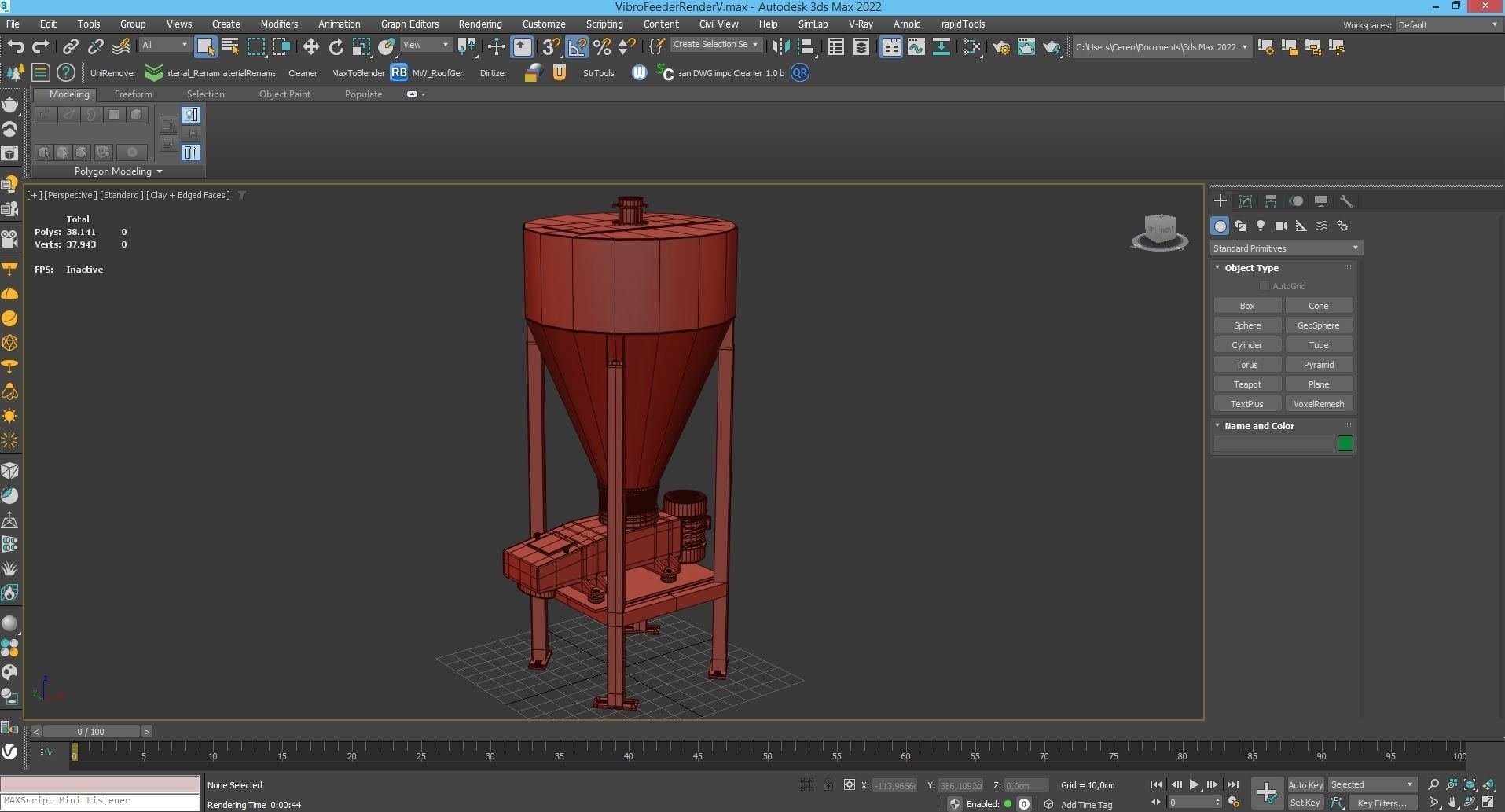 Vibro Feeder - Wheat Grain Flour Milling Machine Low-poly 3D model_18