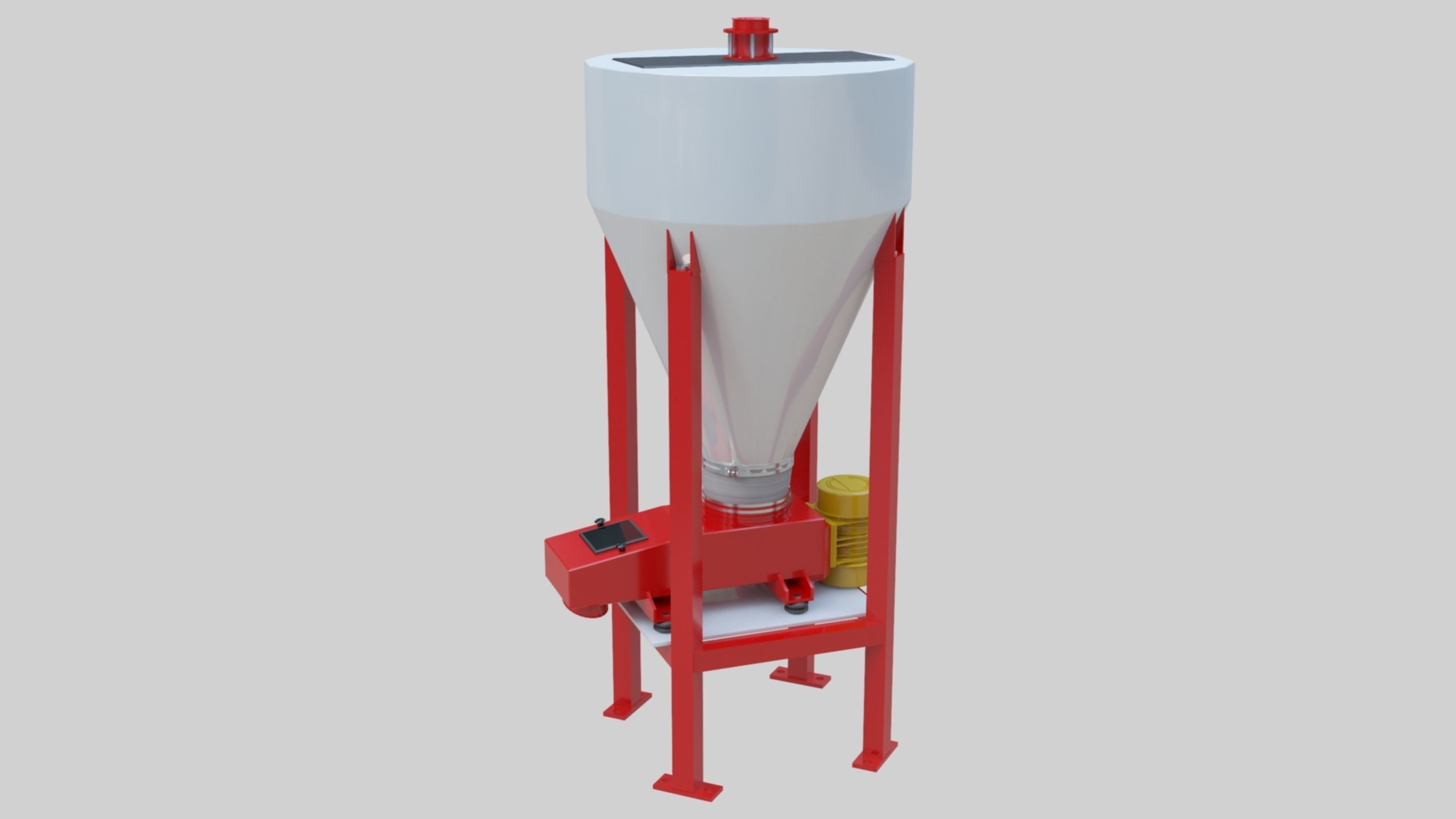 Vibro Feeder - Wheat Grain Flour Milling Machine Low-poly 3D model_21