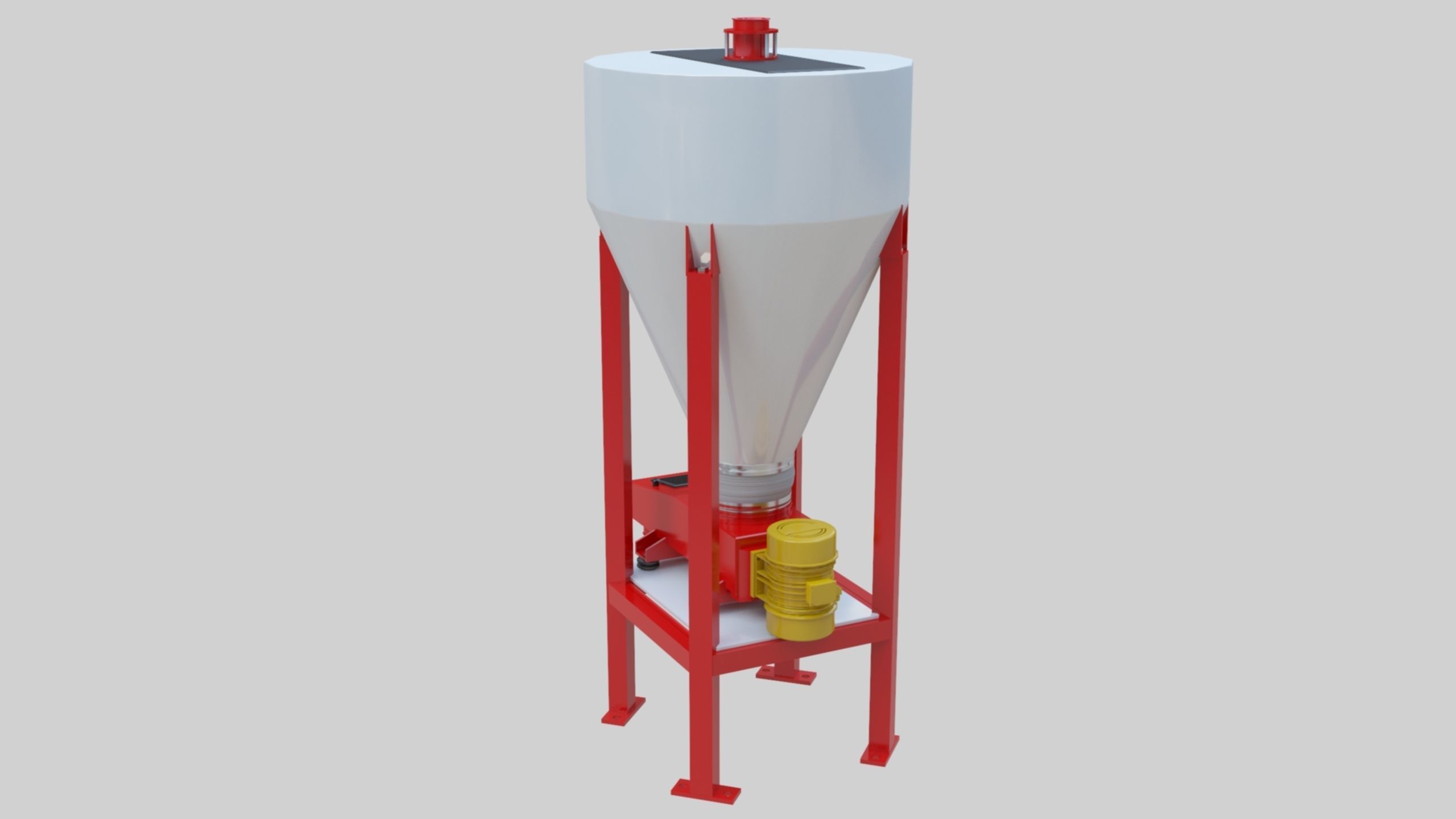 Vibro Feeder - Wheat Grain Flour Milling Machine Low-poly 3D model_29