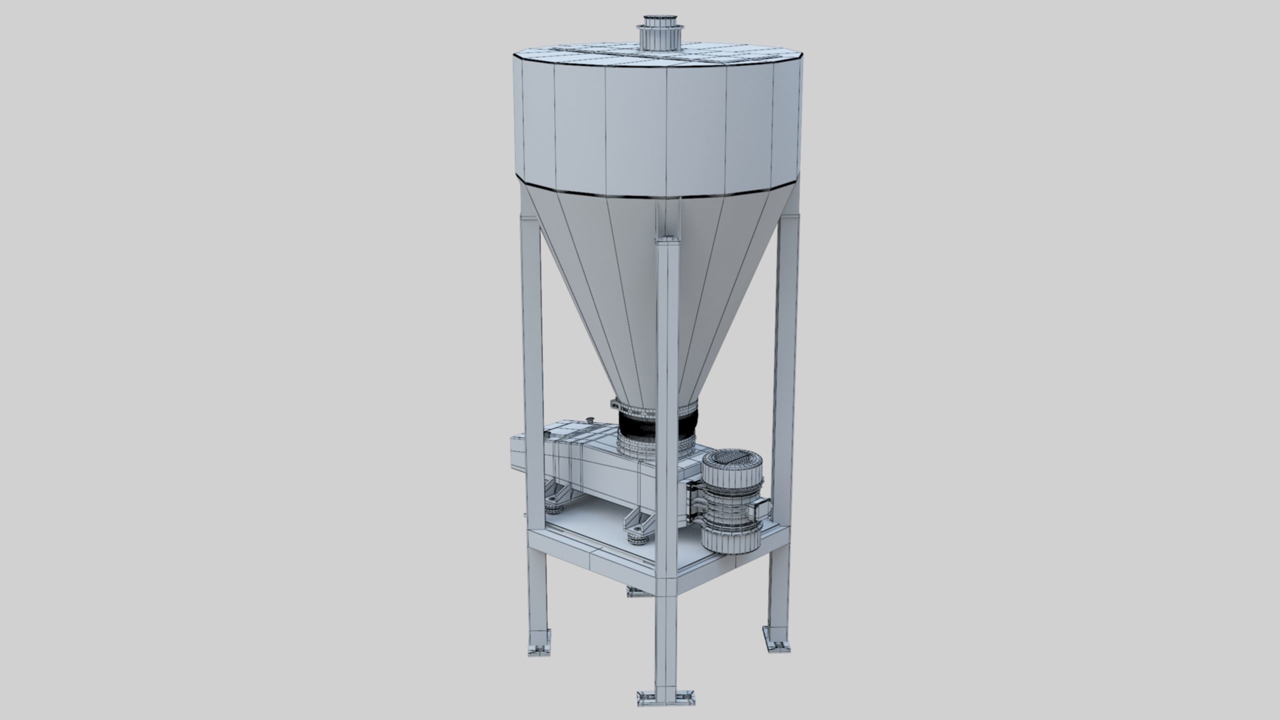 Vibro Feeder - Wheat Grain Flour Milling Machine Low-poly 3D model_50