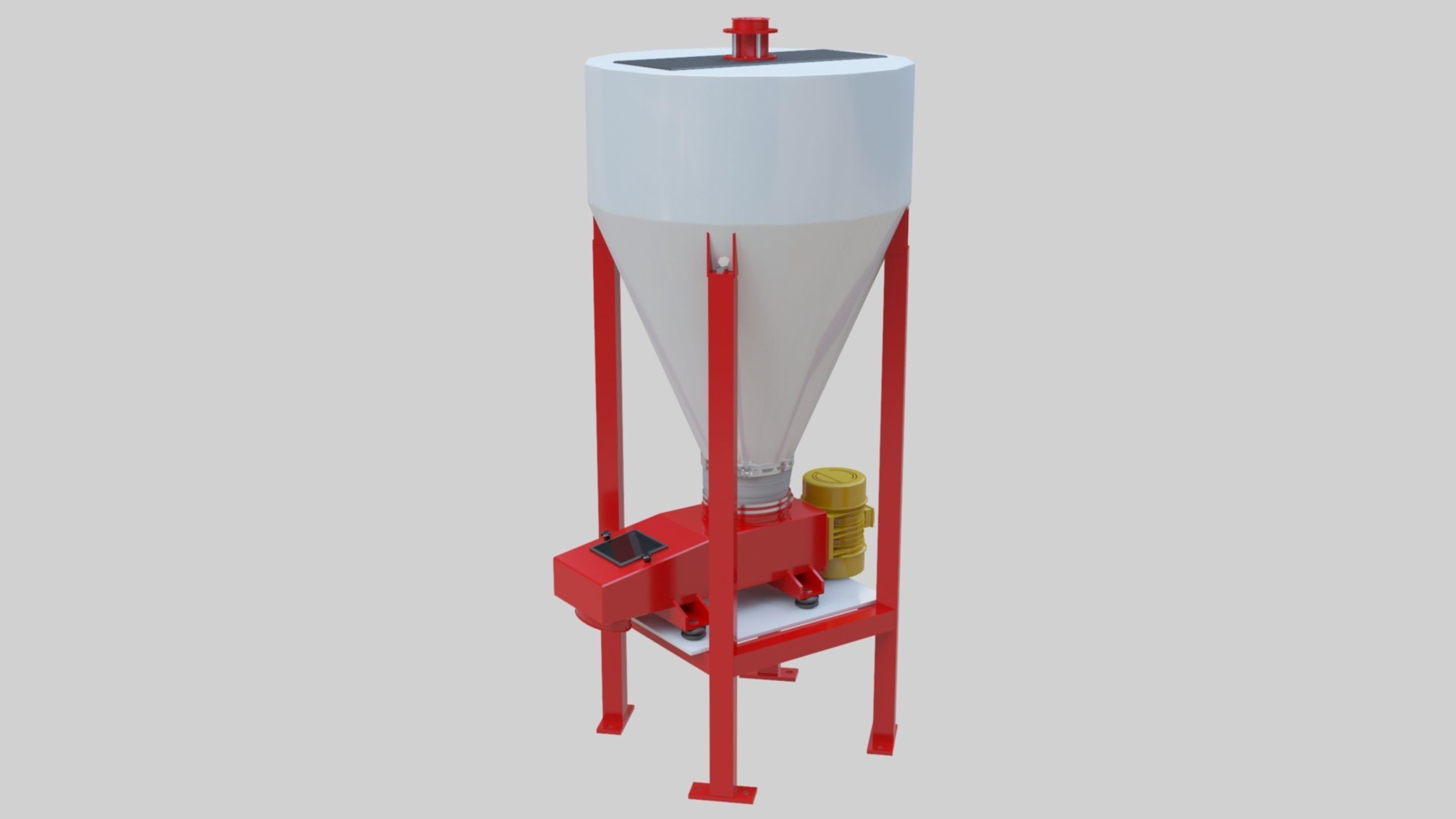 Vibro Feeder - Wheat Grain Flour Milling Machine Low-poly 3D model_28