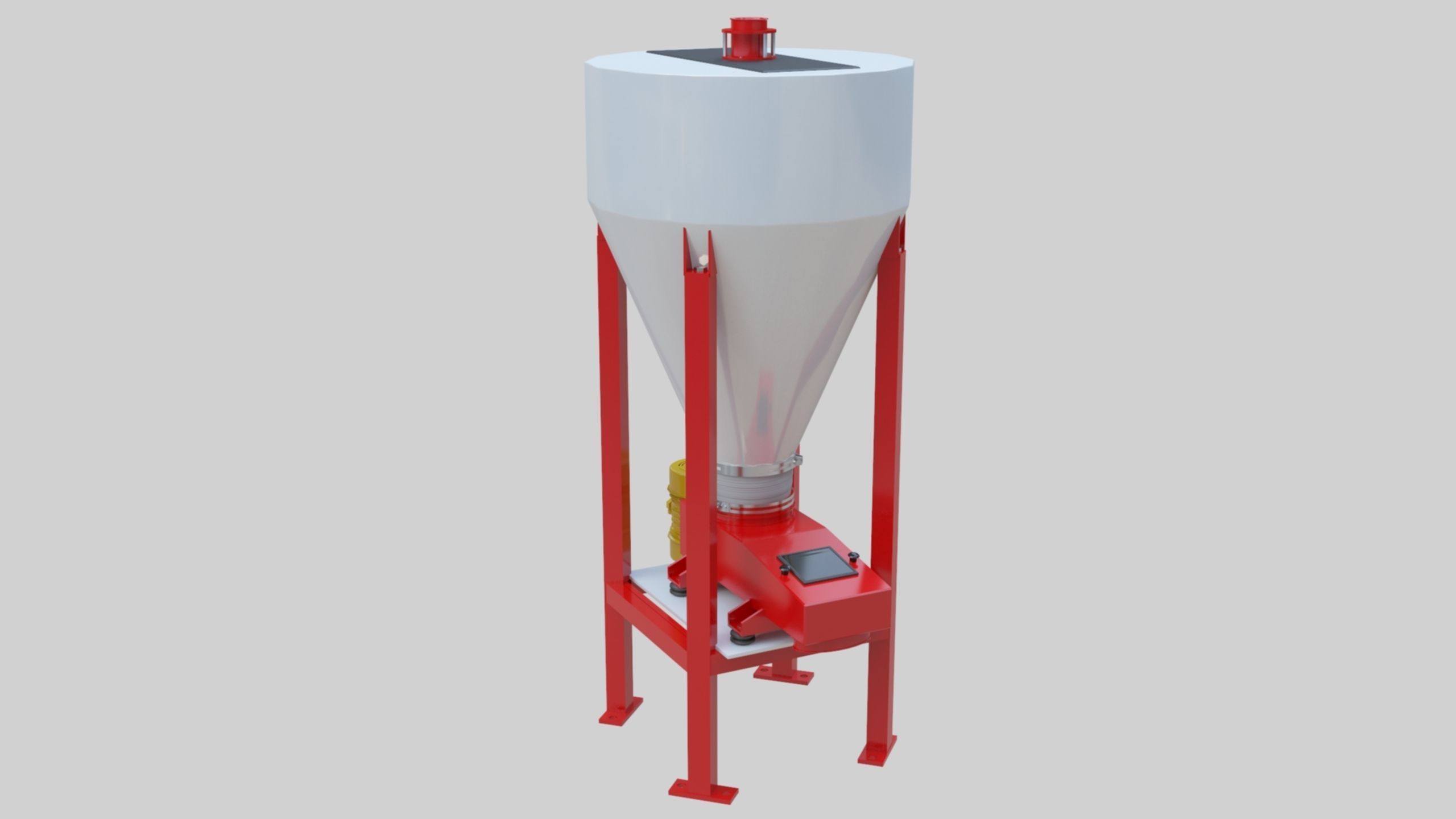Vibro Feeder - Wheat Grain Flour Milling Machine Low-poly 3D model_3