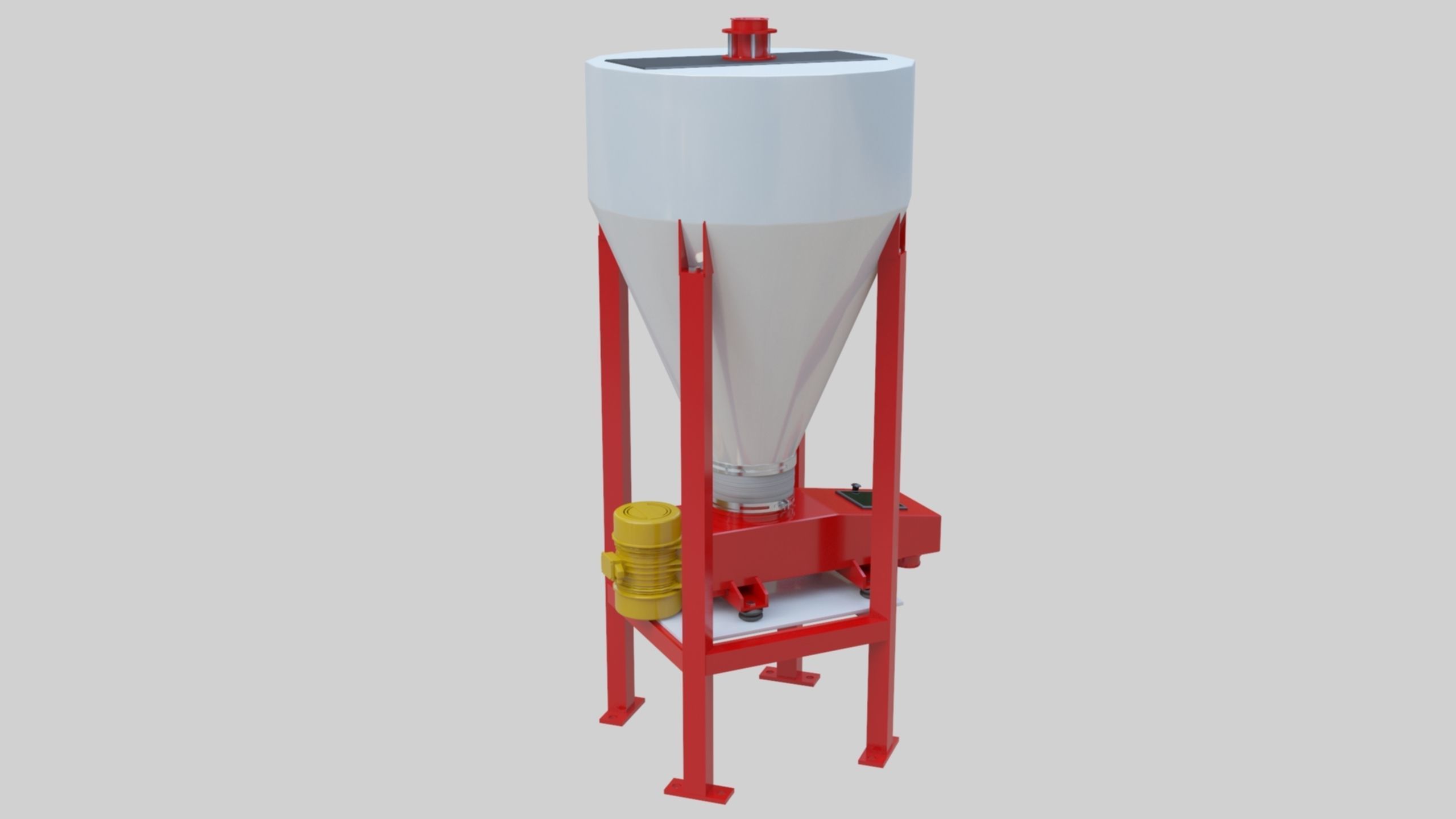 Vibro Feeder - Wheat Grain Flour Milling Machine Low-poly 3D model_32