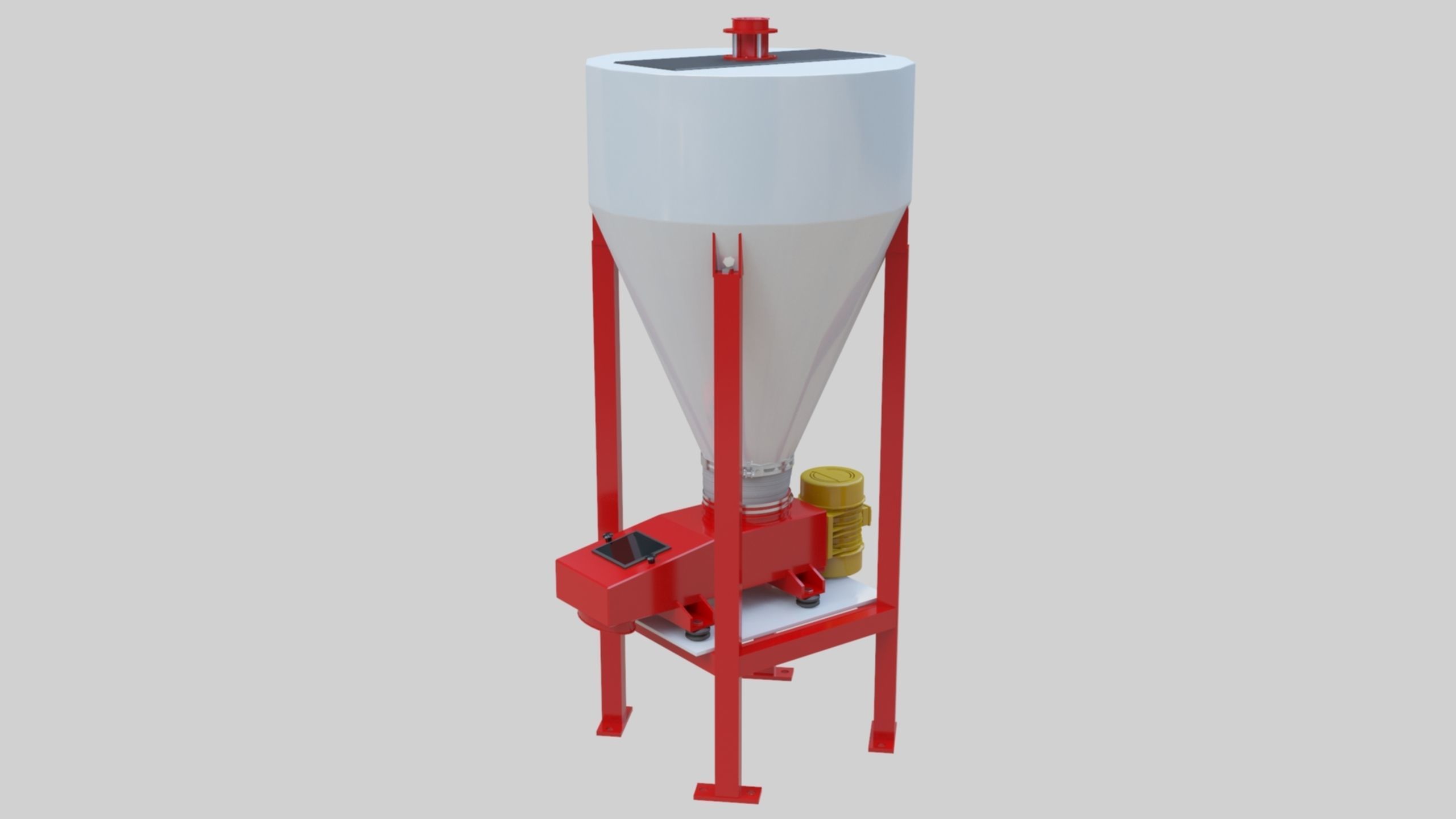 Vibro Feeder - Wheat Grain Flour Milling Machine Low-poly 3D model_24