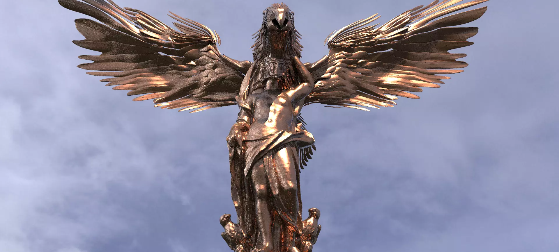 Grand Ancient Eagle Priestess  3D model_0