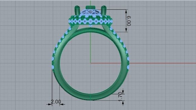 Tear Diamond ring 2067 3D print model 3D print model_6