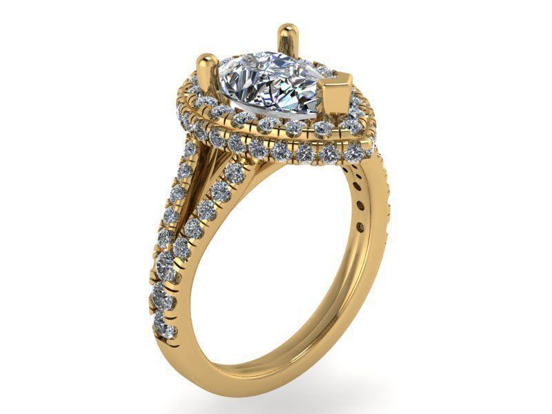 Tear Diamond ring 2067 3D print model 3D print model_1