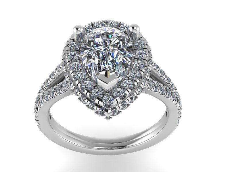 Tear Diamond ring 2067 3D print model 3D print model_2