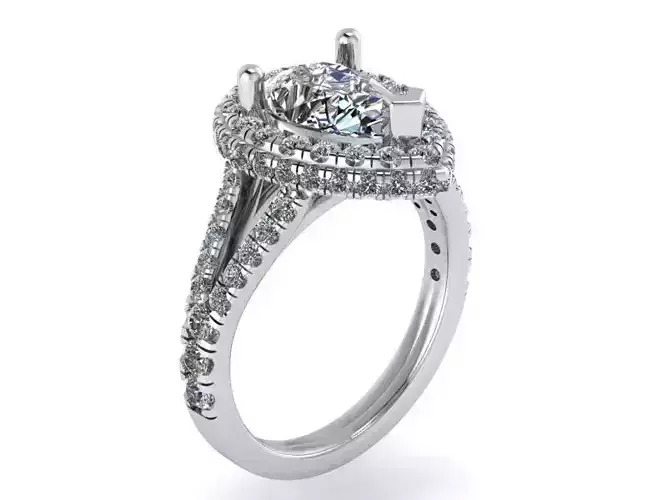 Tear Diamond ring 2067 3D print model 