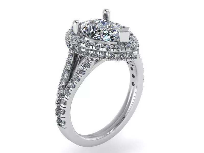 Tear Diamond ring 2067 3D print model 3D print model_0