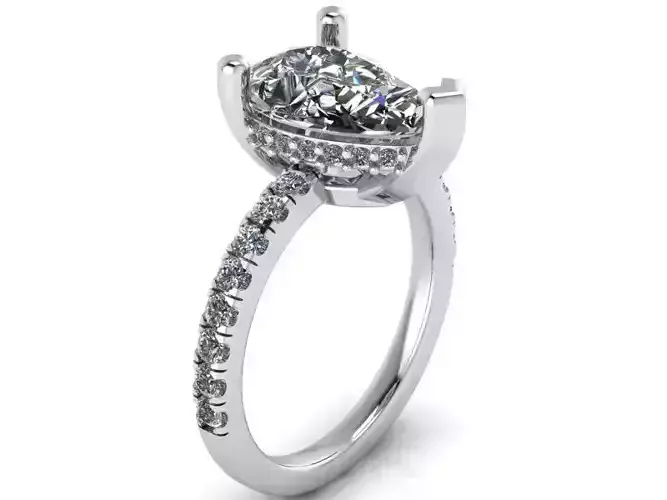 Marquise Round Diamond ring 2069 3D print model