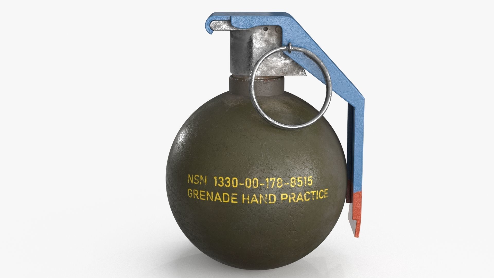 Hand Grenade v2 Low-poly 3D model_3