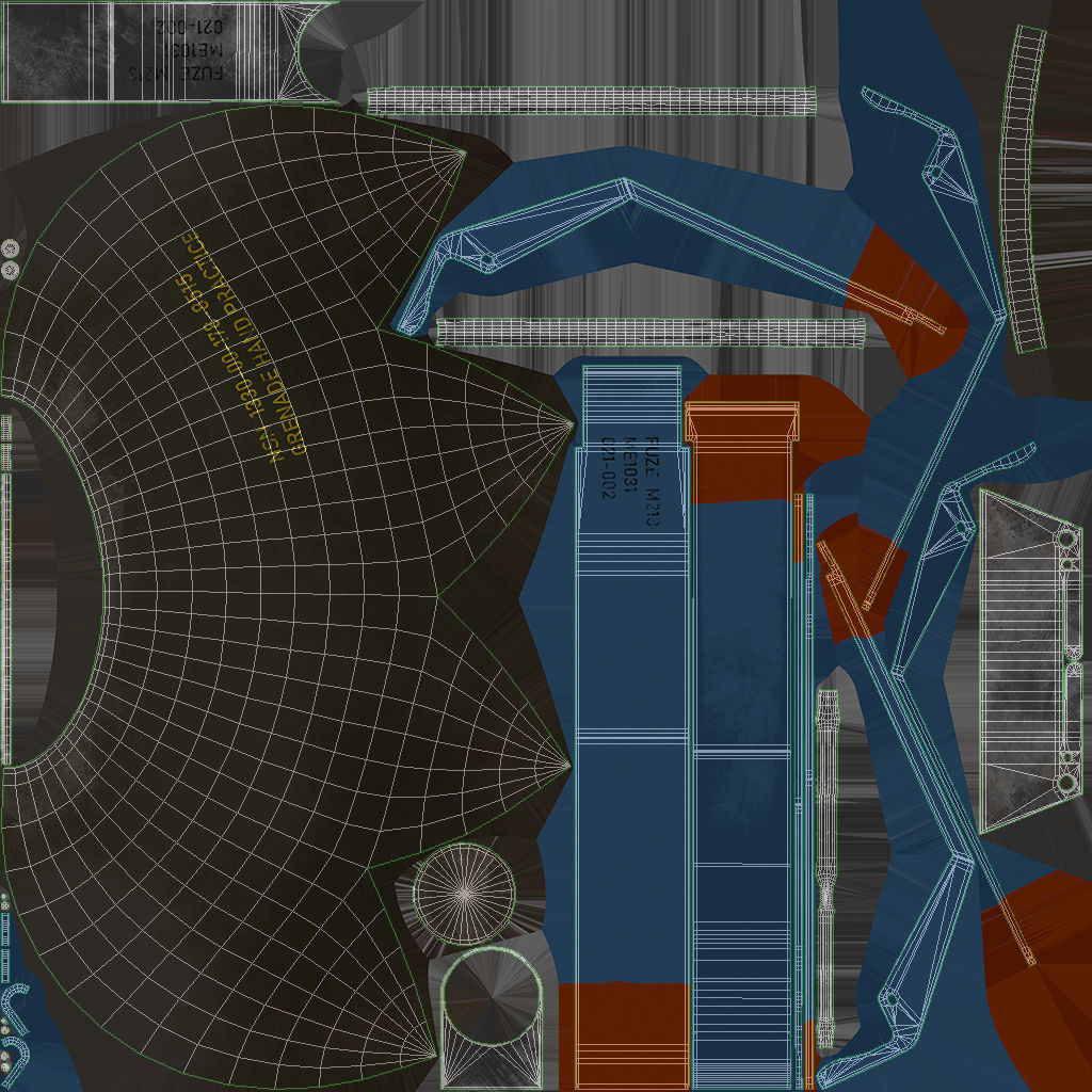 Hand Grenade v2 Low-poly 3D model_16