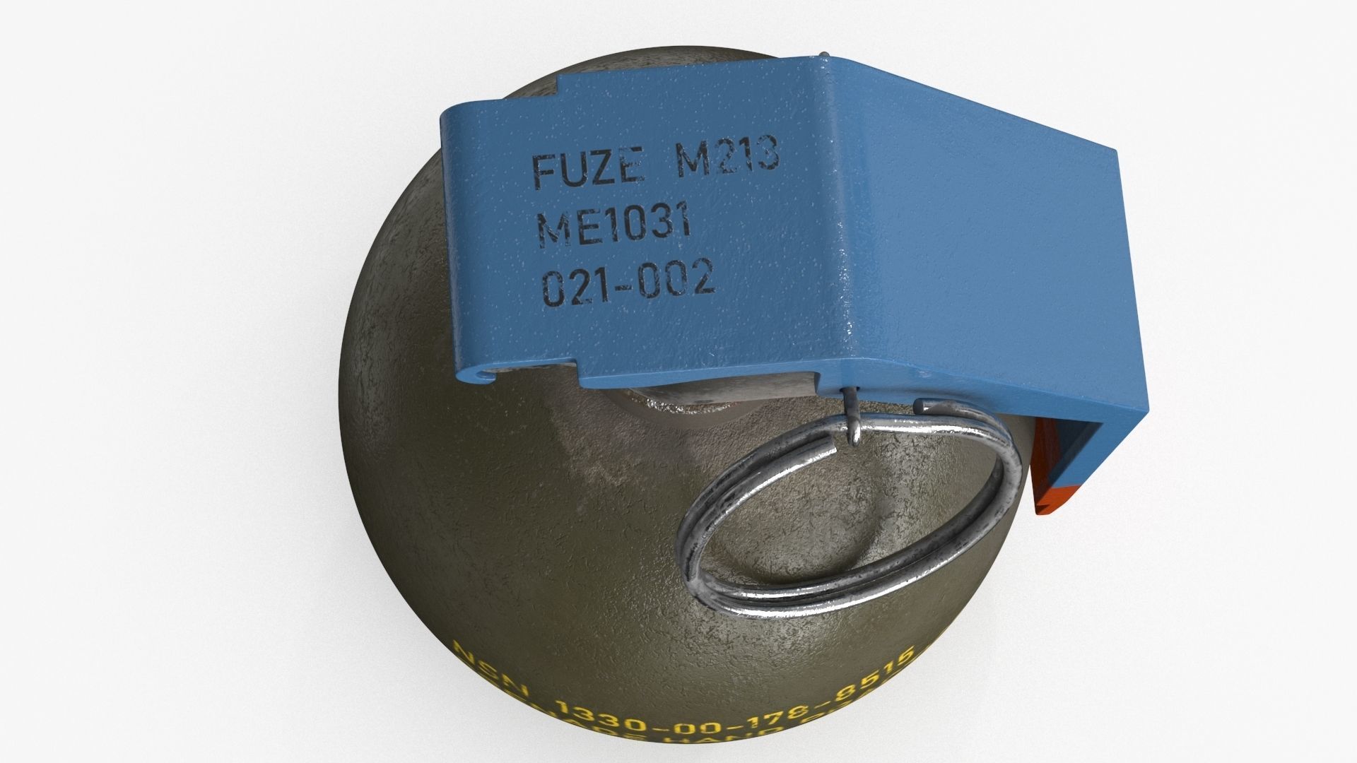 Hand Grenade v2 Low-poly 3D model_11