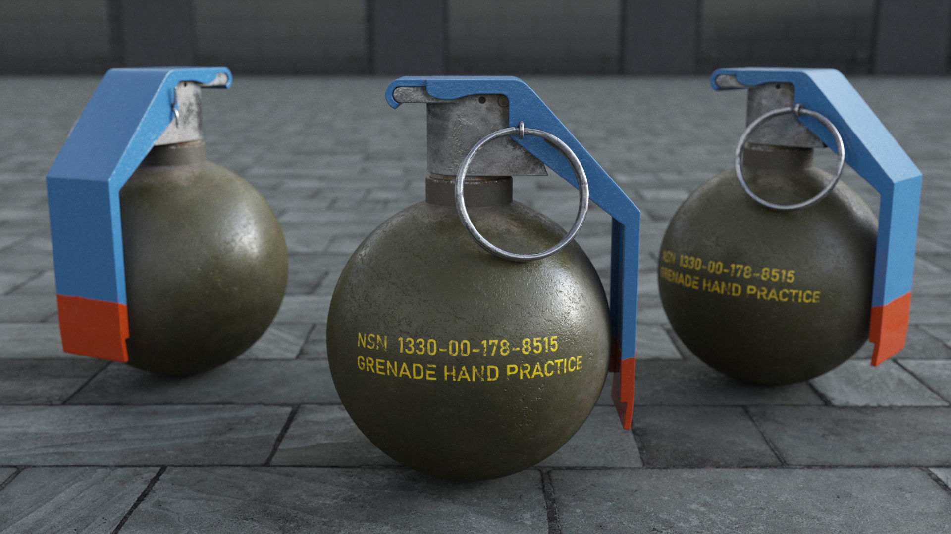 Hand Grenade v2 Low-poly 3D model_2