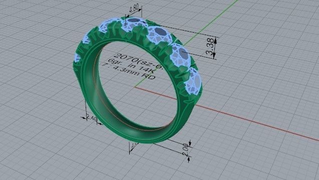 Round Bridge ring 2070 3D print model 3D print model_5