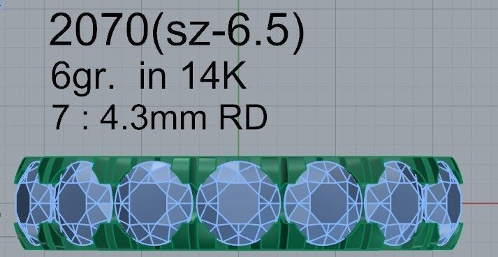 Round Bridge ring 2070 3D print model 3D print model_4