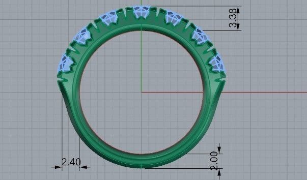 Round Bridge ring 2070 3D print model 3D print model_6