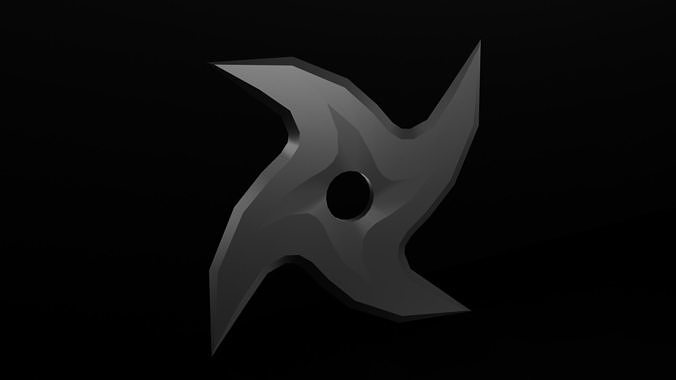 Shoriken k logo Free low-poly 3D model