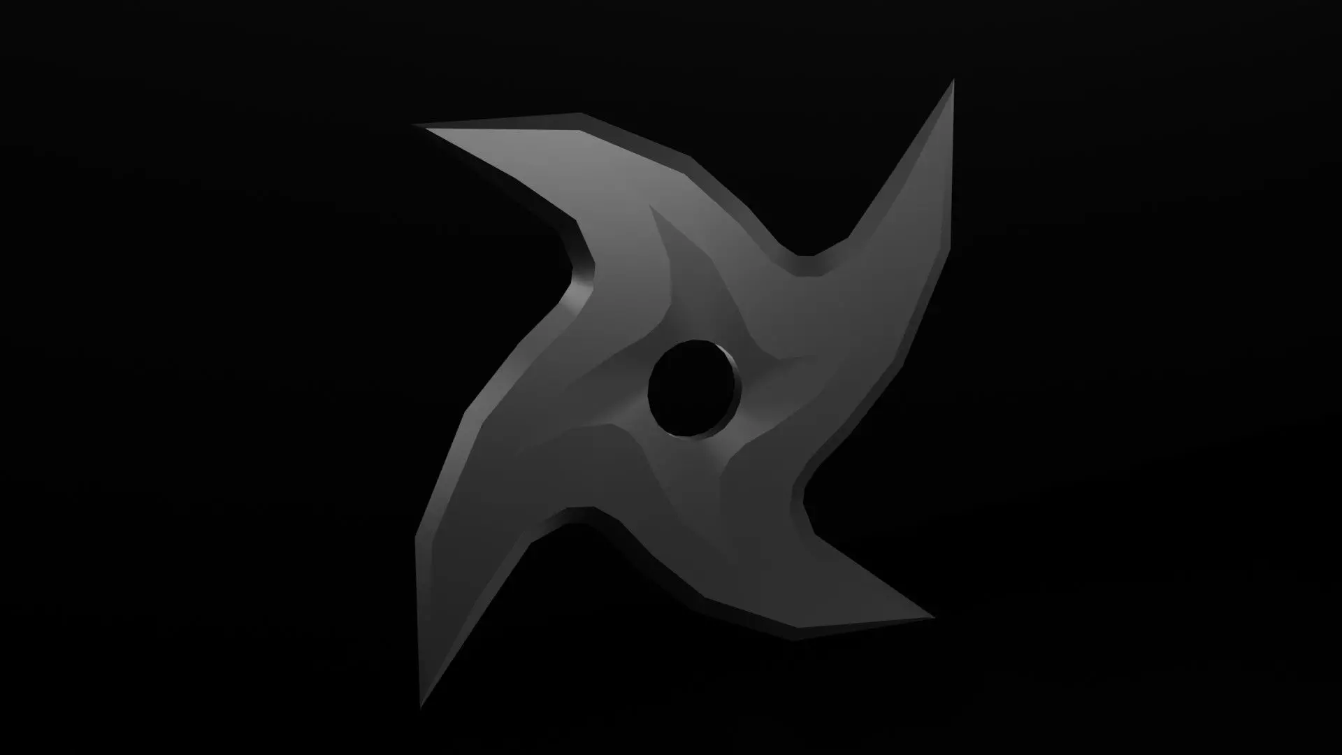 Shoriken k logo Free low-poly 3D model