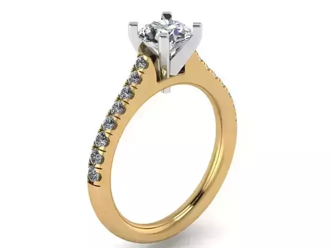 Delicate Diamond ring 2071 3D print model 