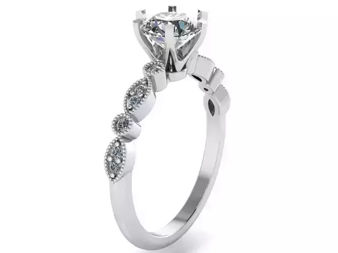 Peg Head Diamond ring 2073 3D print model 
