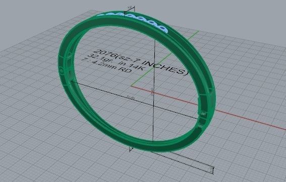 Fashion Bracelet 2076 3D print model 3D print model_5