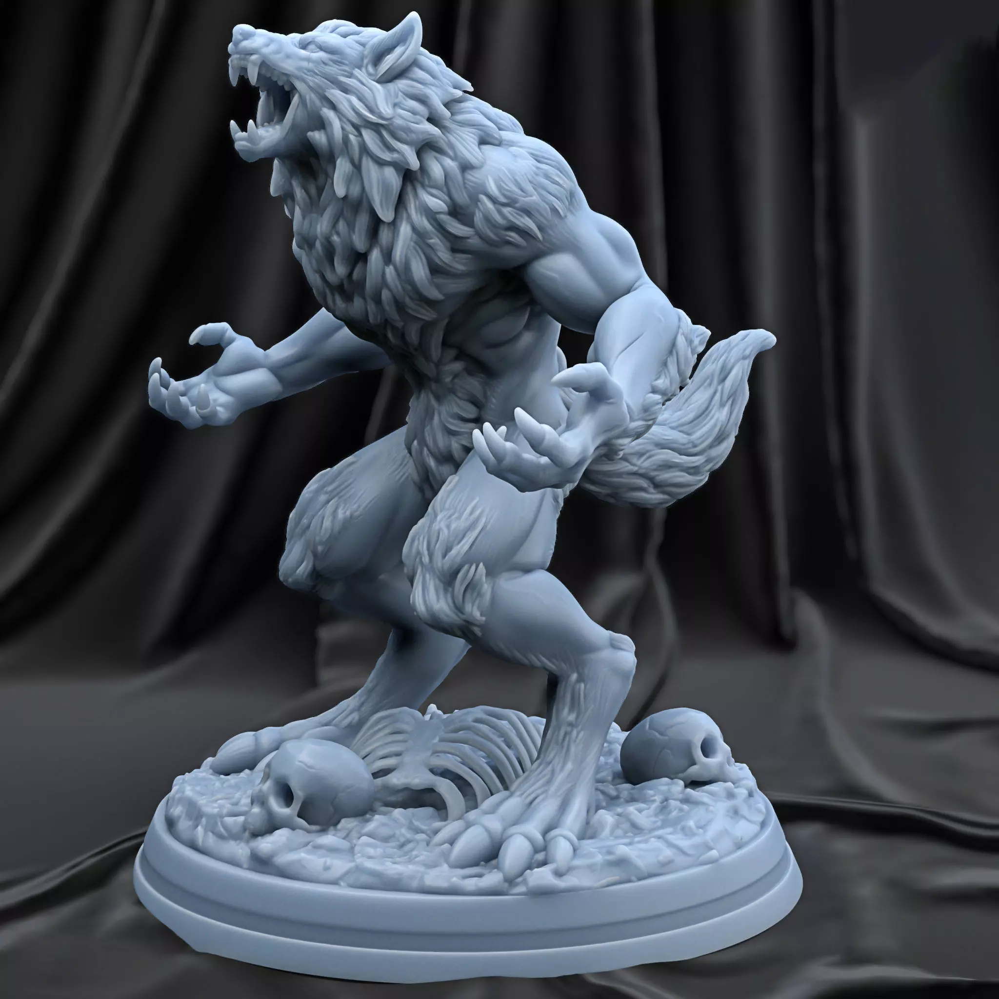 WEREWOLF statue 3D print model_0
