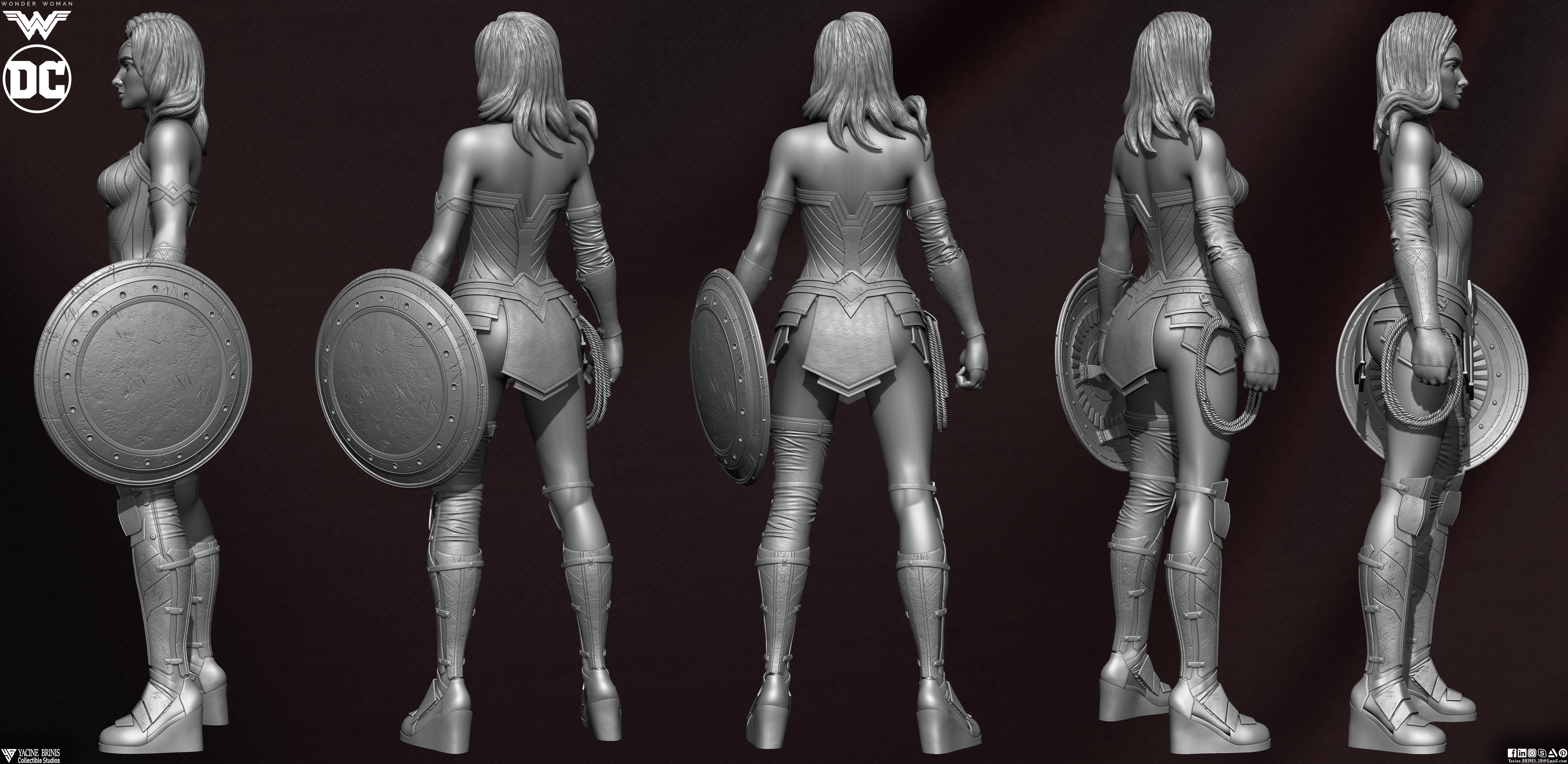 Wonder Woman 3D Model 3D print model_8