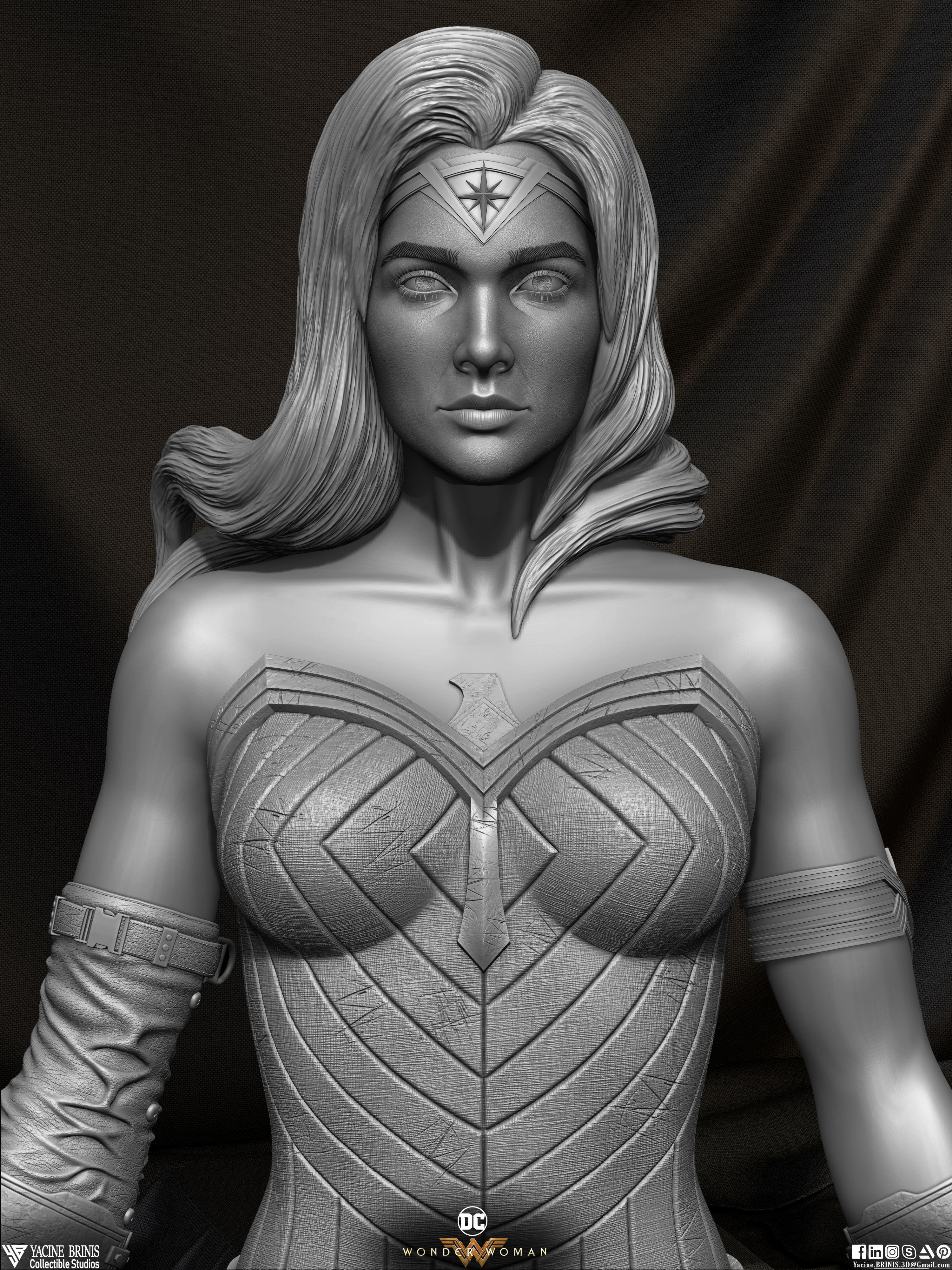 Wonder Woman 3D Model 3D print model_4