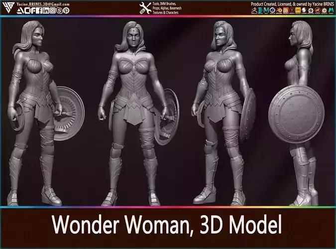 Wonder Woman 3D Model