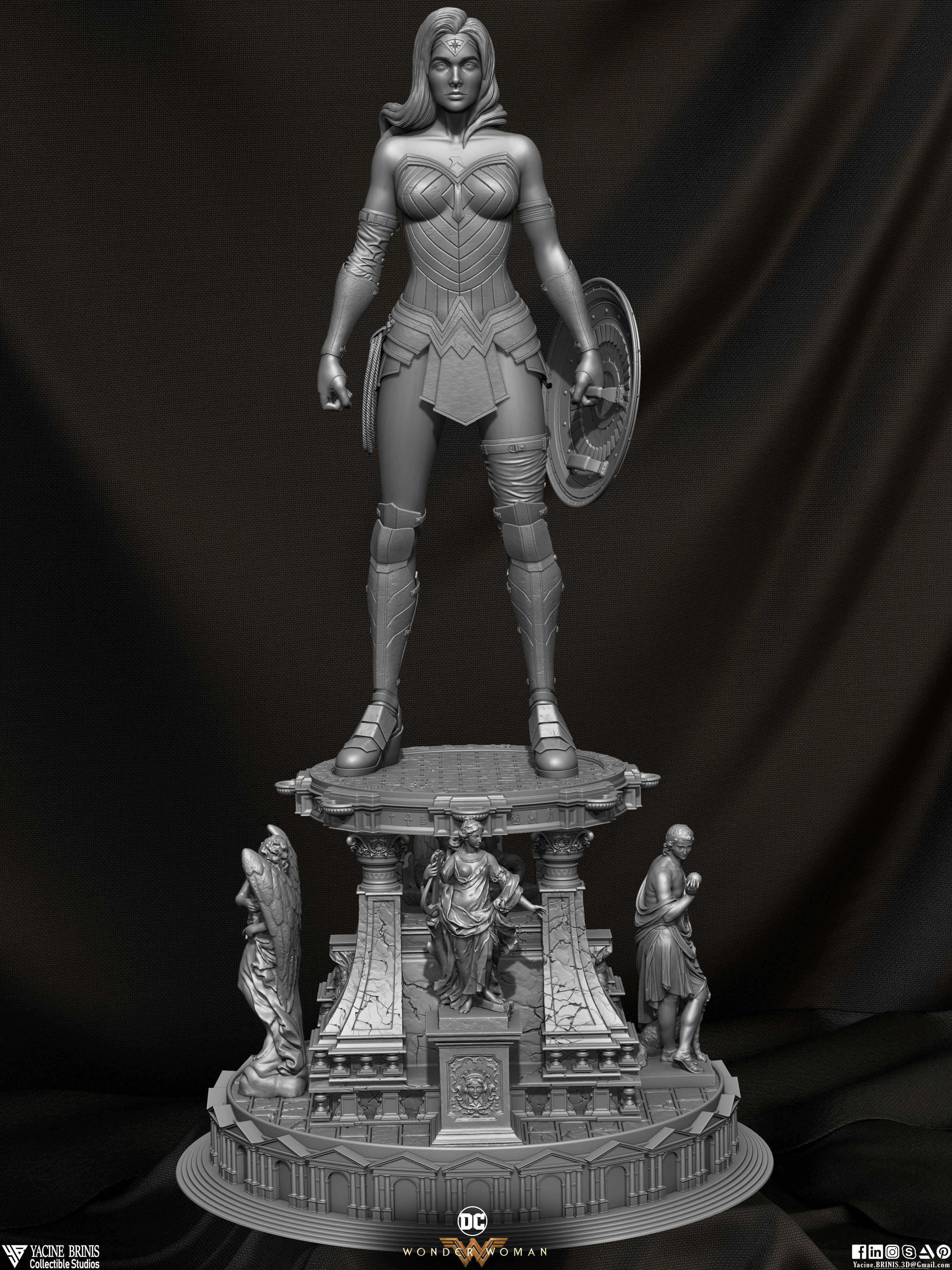 Wonder Woman 3D Model 3D print model_1
