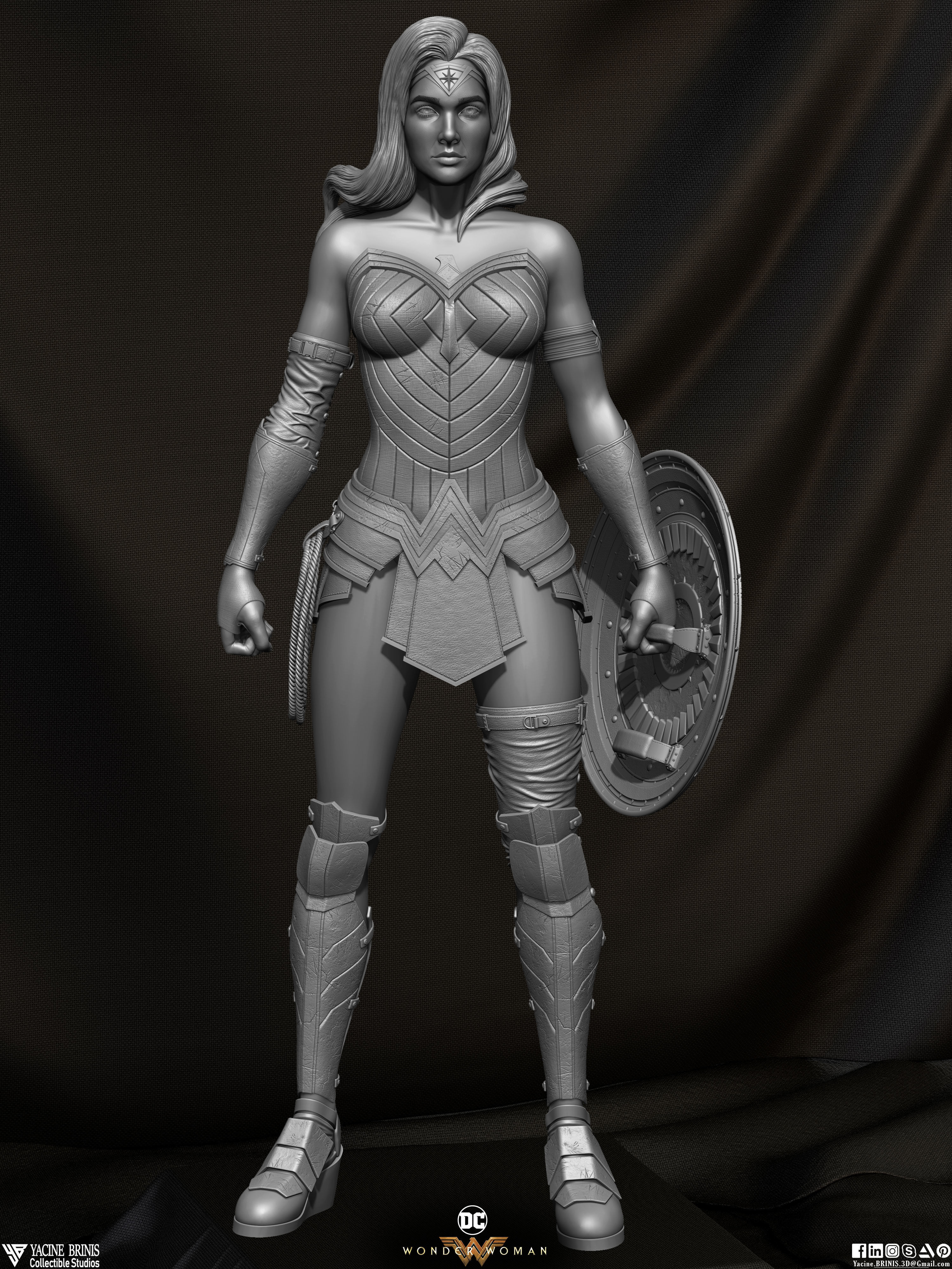 Wonder Woman 3D Model 3D print model_2