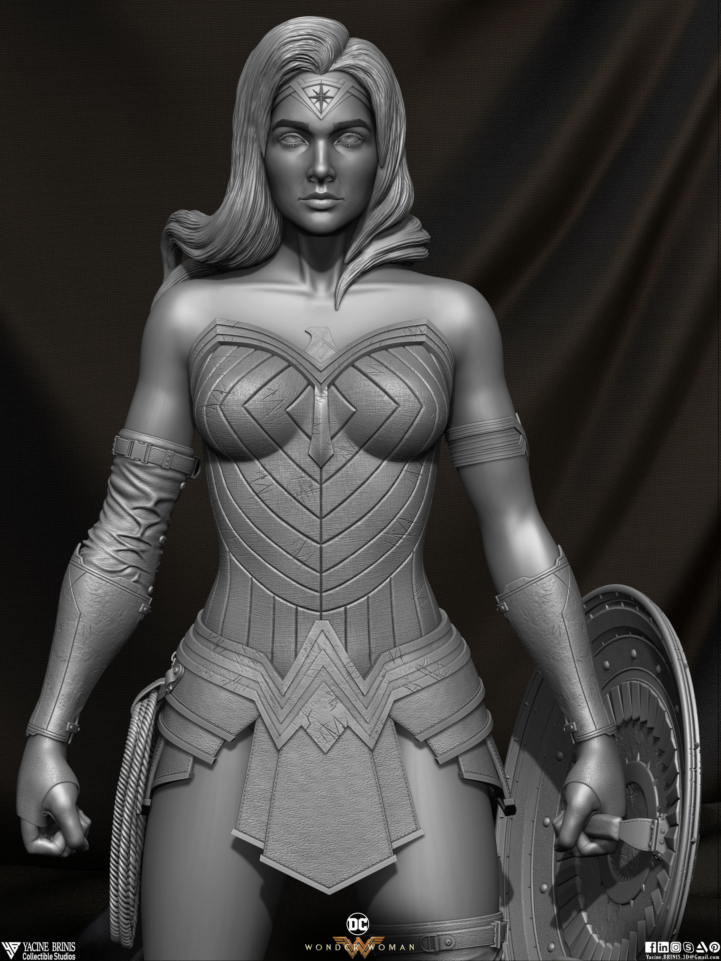 Wonder Woman 3D Model 3D print model_3