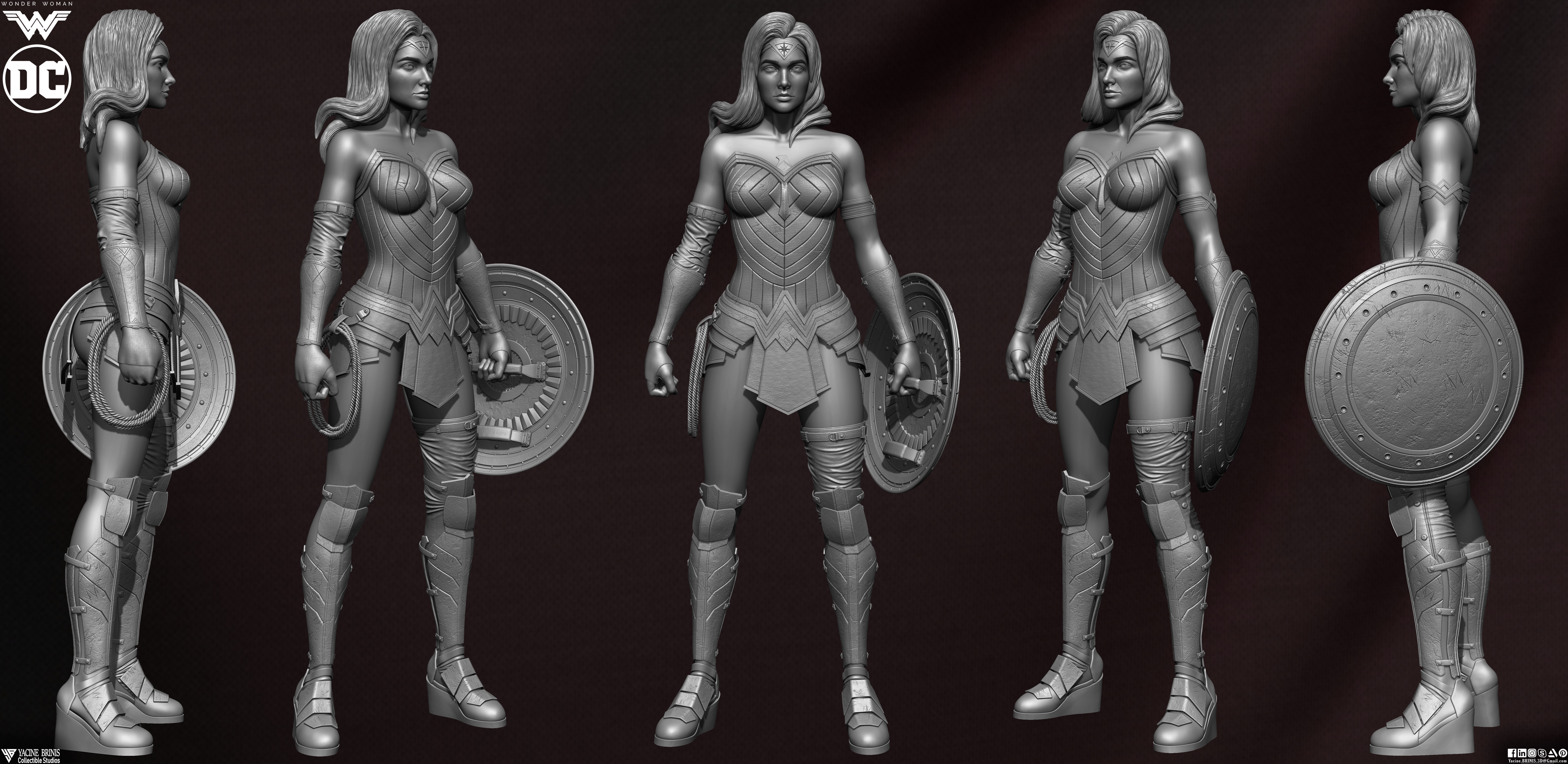 Wonder Woman 3D Model 3D print model_7