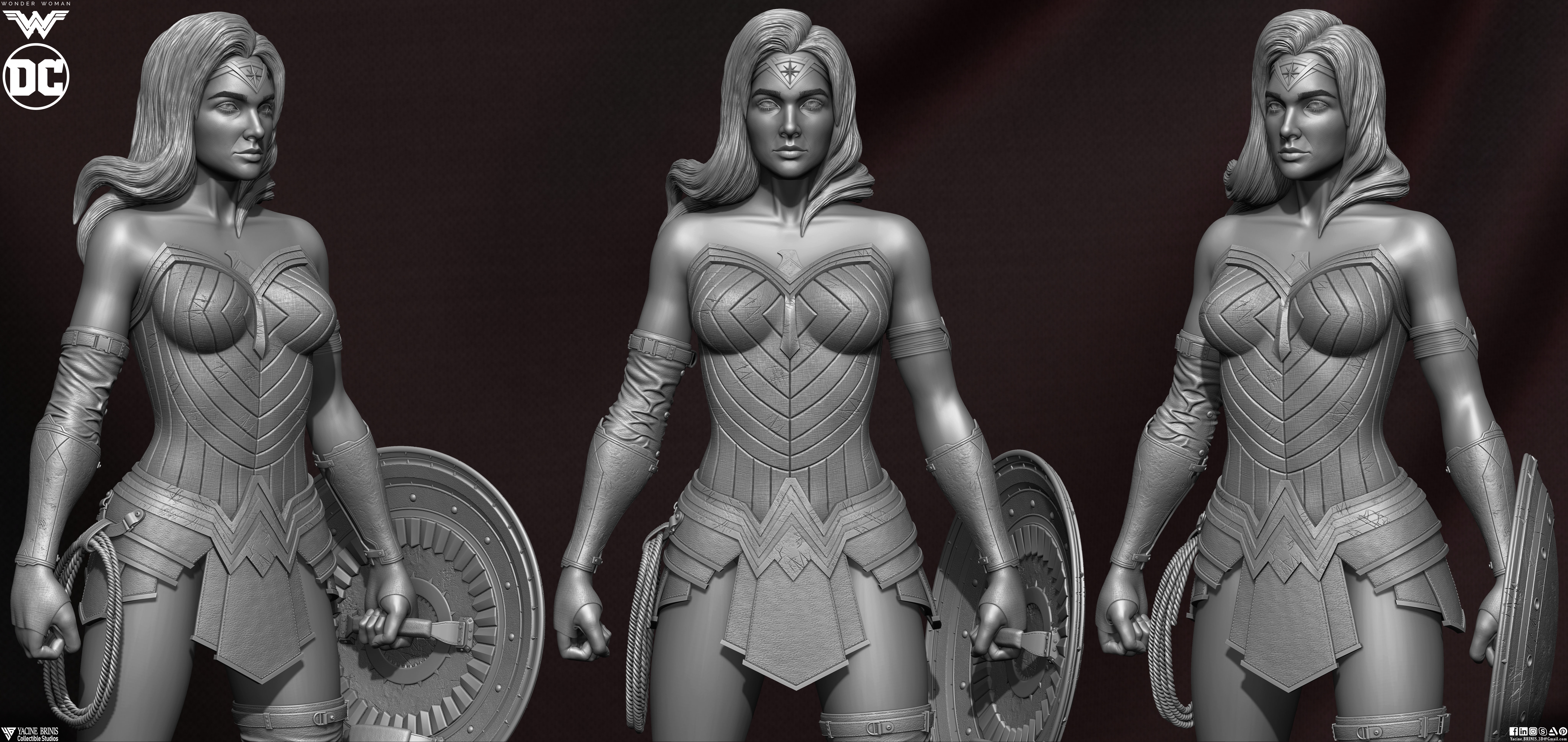 Wonder Woman 3D Model 3D print model_9