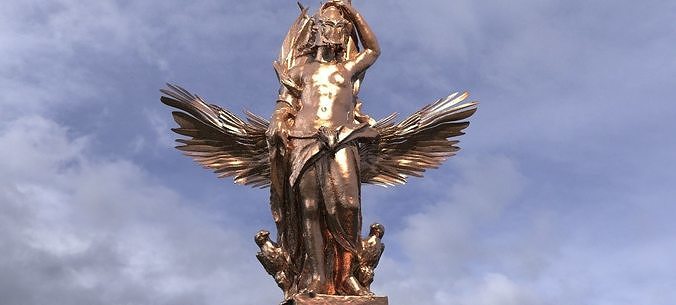 Tribal Ancient Eagle Priestess sculpture 3D model