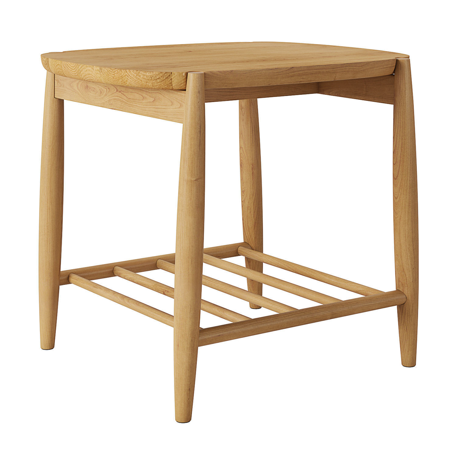 La Redoute Jucca Solid Oak BedsideTable 3D model_1