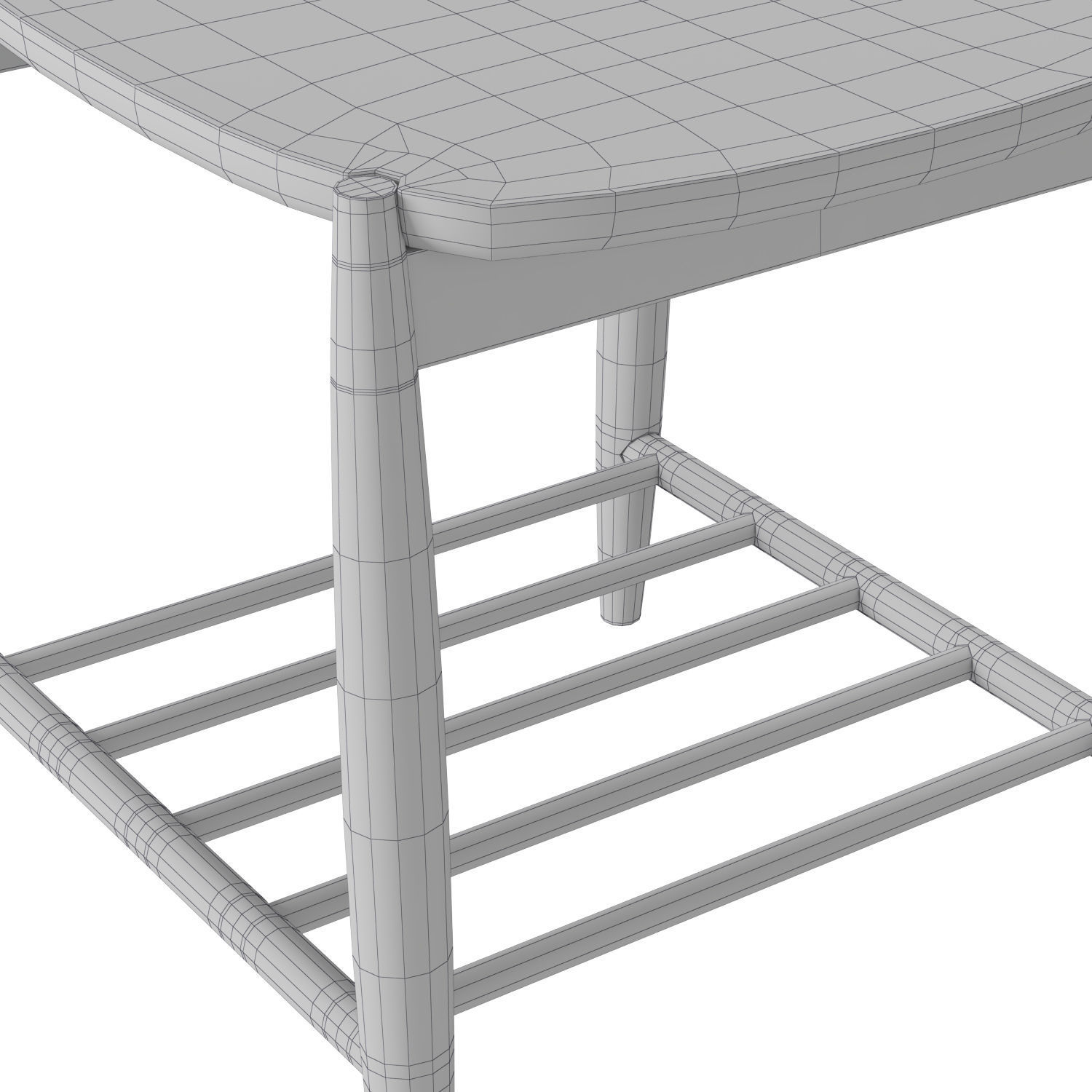 La Redoute Jucca Solid Oak BedsideTable 3D model_7