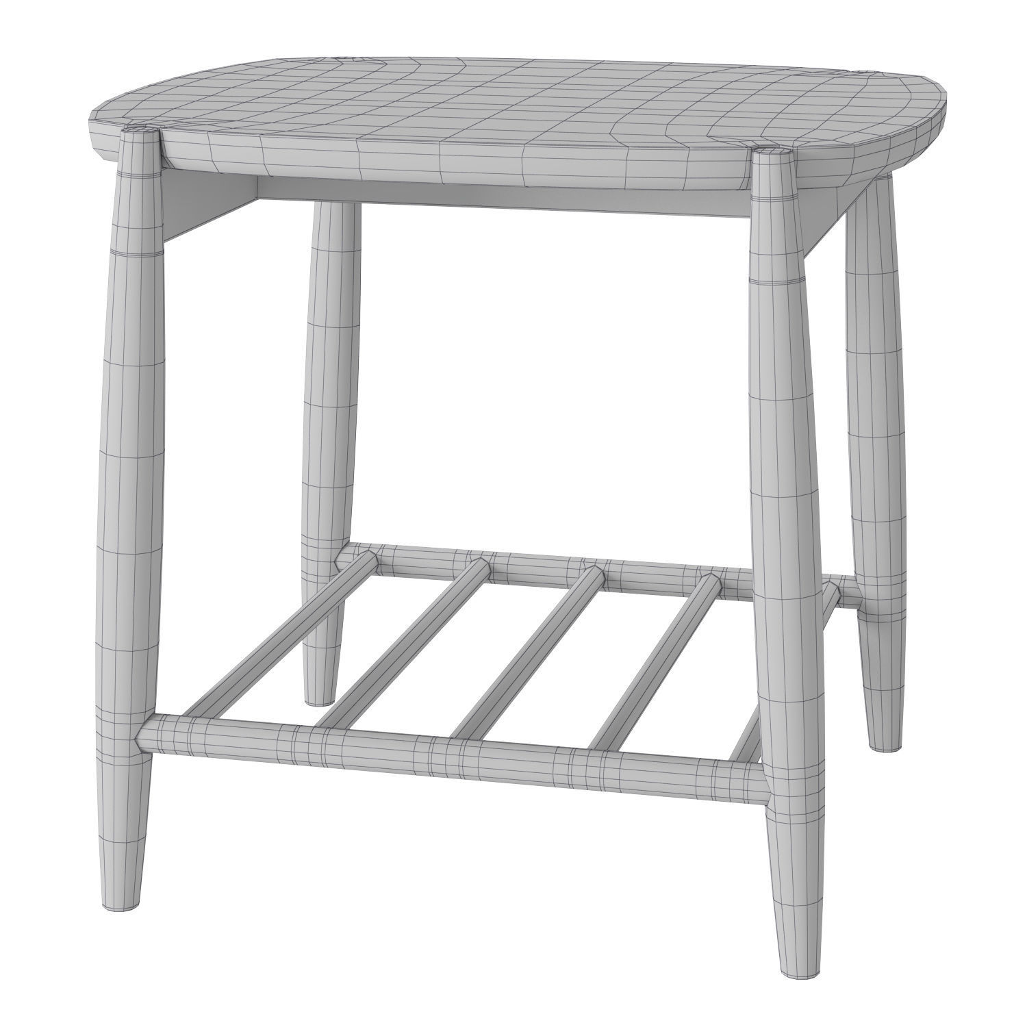 La Redoute Jucca Solid Oak BedsideTable 3D model_6