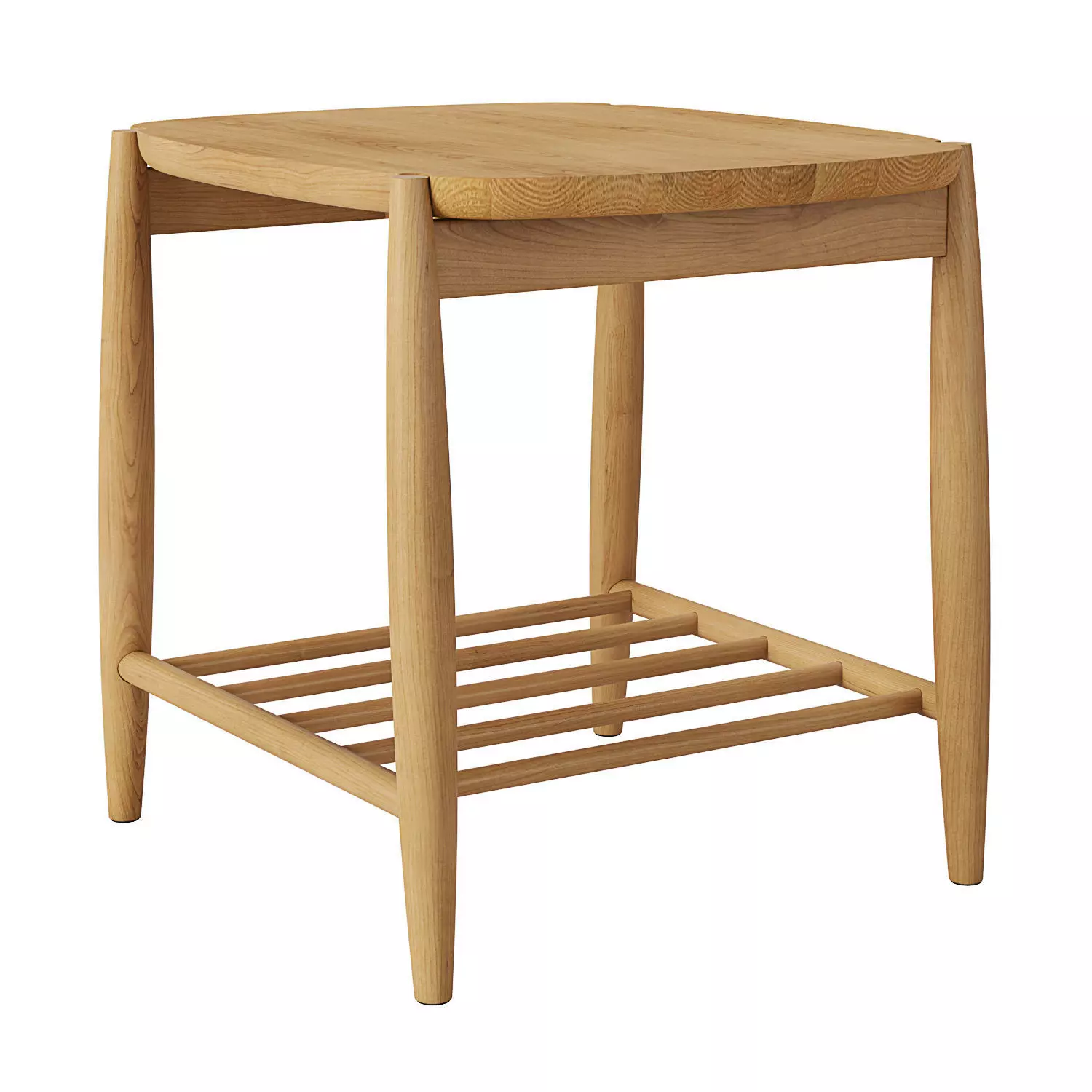 La Redoute Jucca Solid Oak BedsideTable 3D model_0