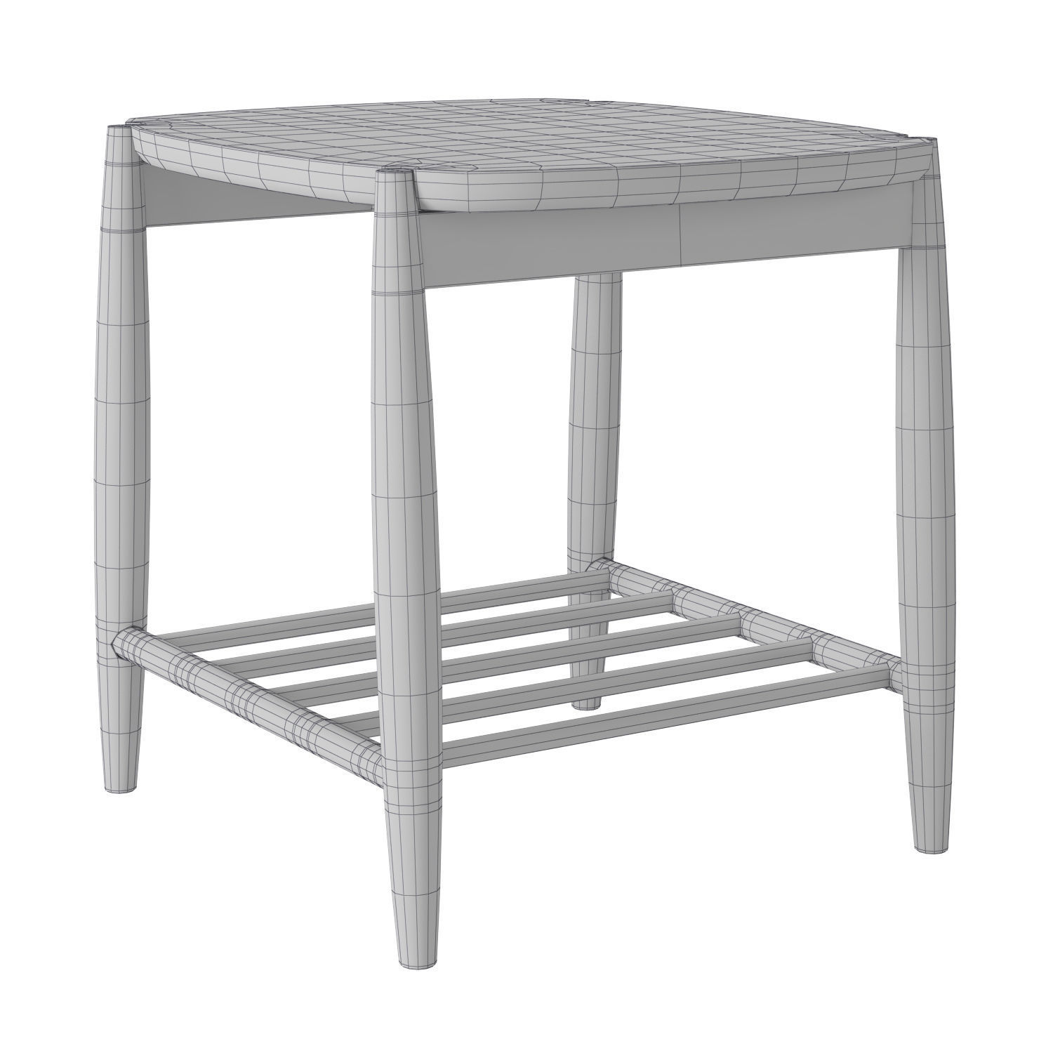 La Redoute Jucca Solid Oak BedsideTable 3D model_4