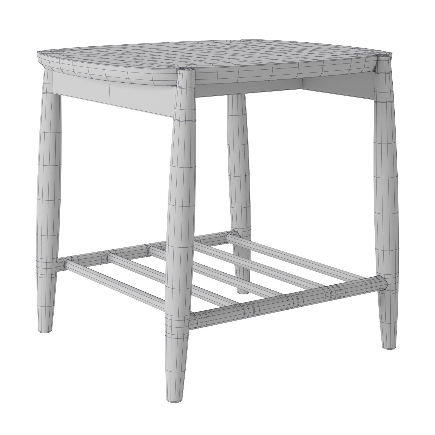 La Redoute Jucca Solid Oak BedsideTable 3D model_5