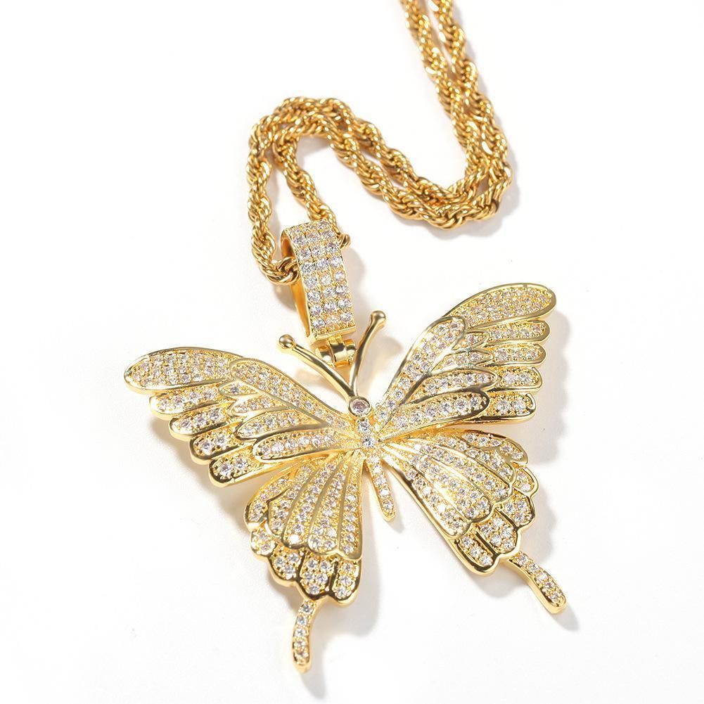 Iced Butterfly Pendant Charm HIP HOP 3D print model_6