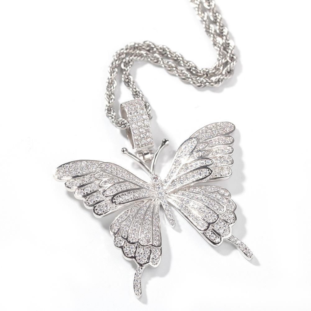 Iced Butterfly Pendant Charm HIP HOP 3D print model_8