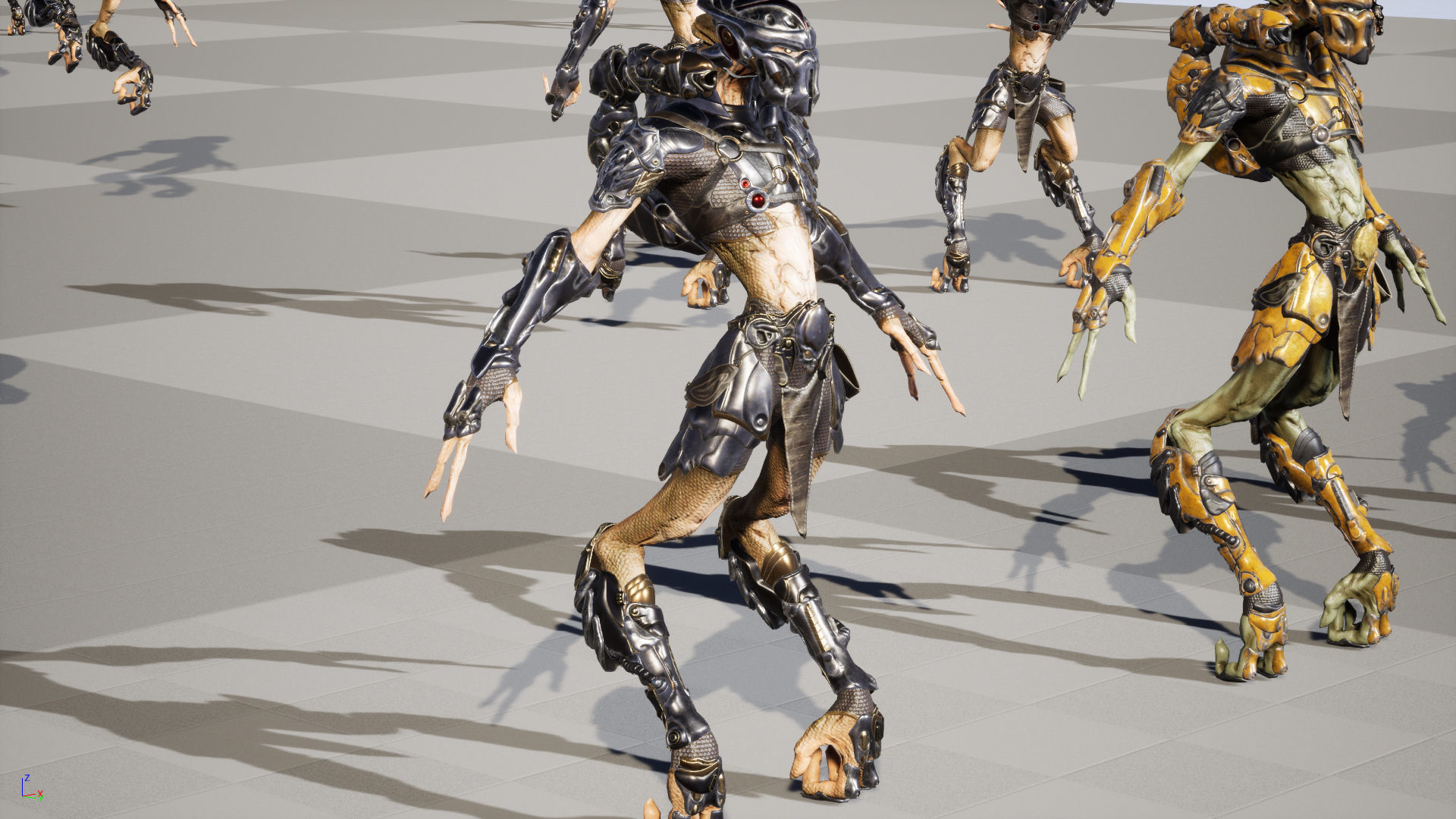 AlienHunter humanoid creature Low-poly 3D model_38