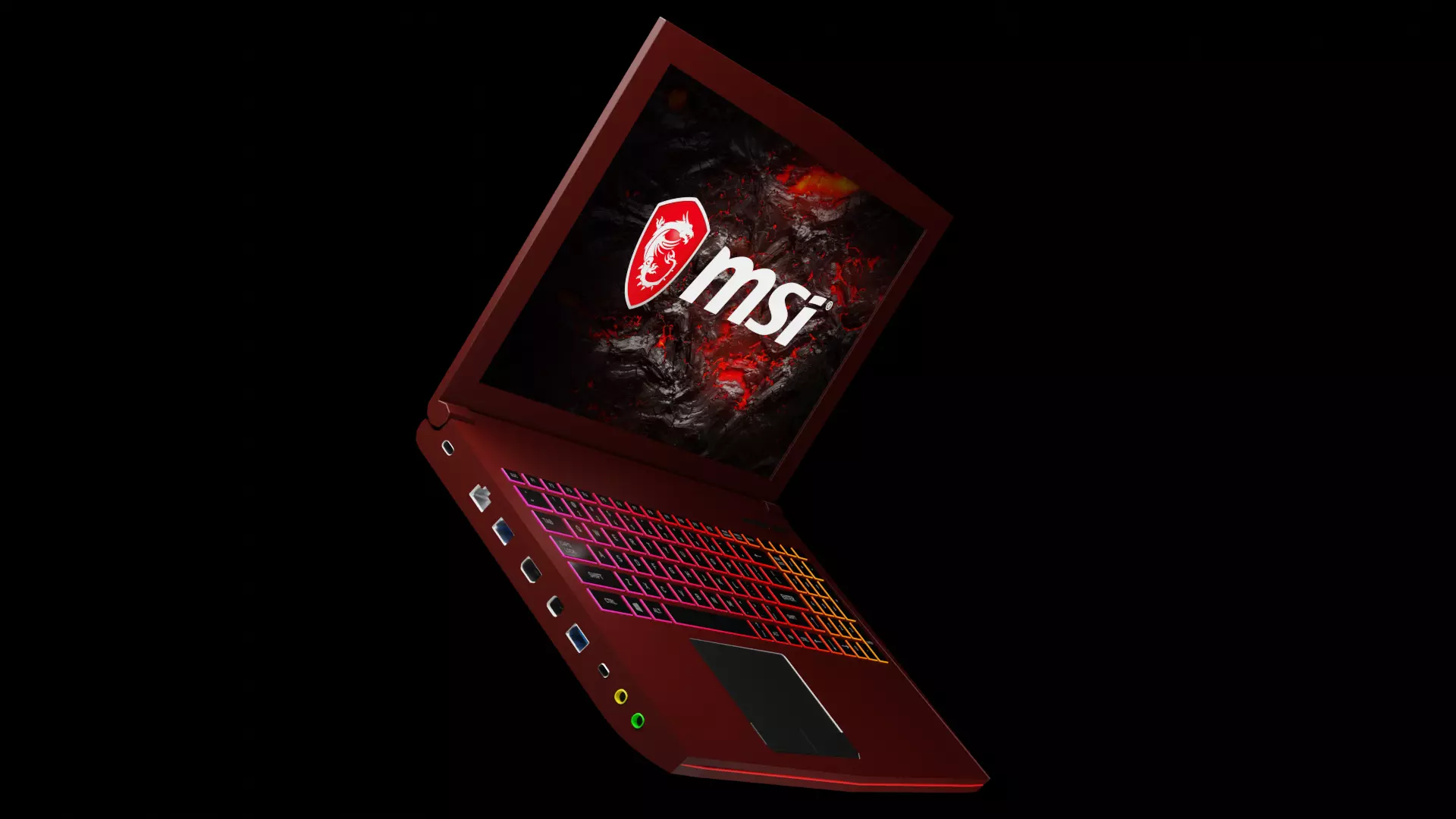 Game-Ready MSI Gaming Laptop with Animated RGB Keypad Lights 3D model_0