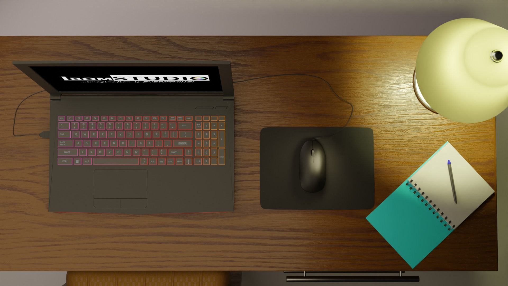 Game-Ready MSI Gaming Laptop with Animated RGB Keypad Lights 3D model_6